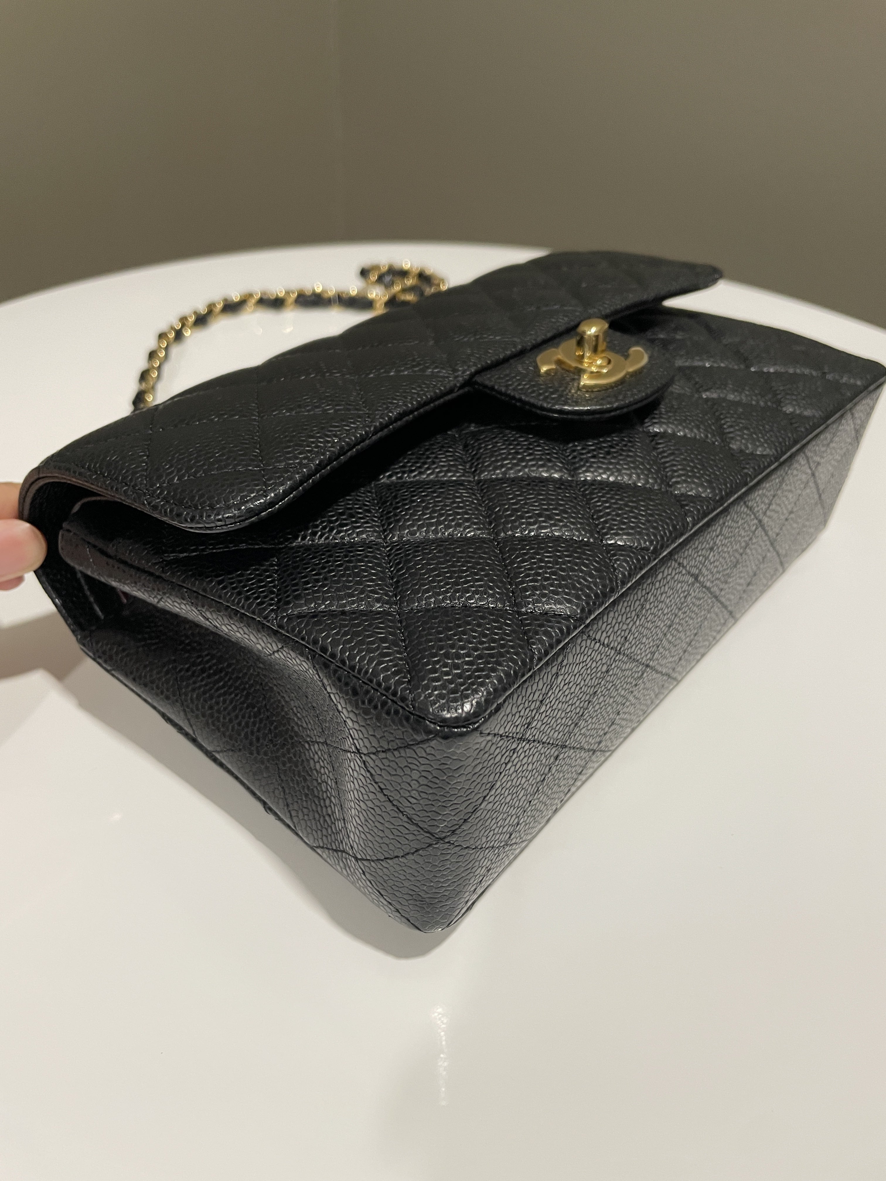 Chanel Classic Quilted Small Double Flap Black Caviar
