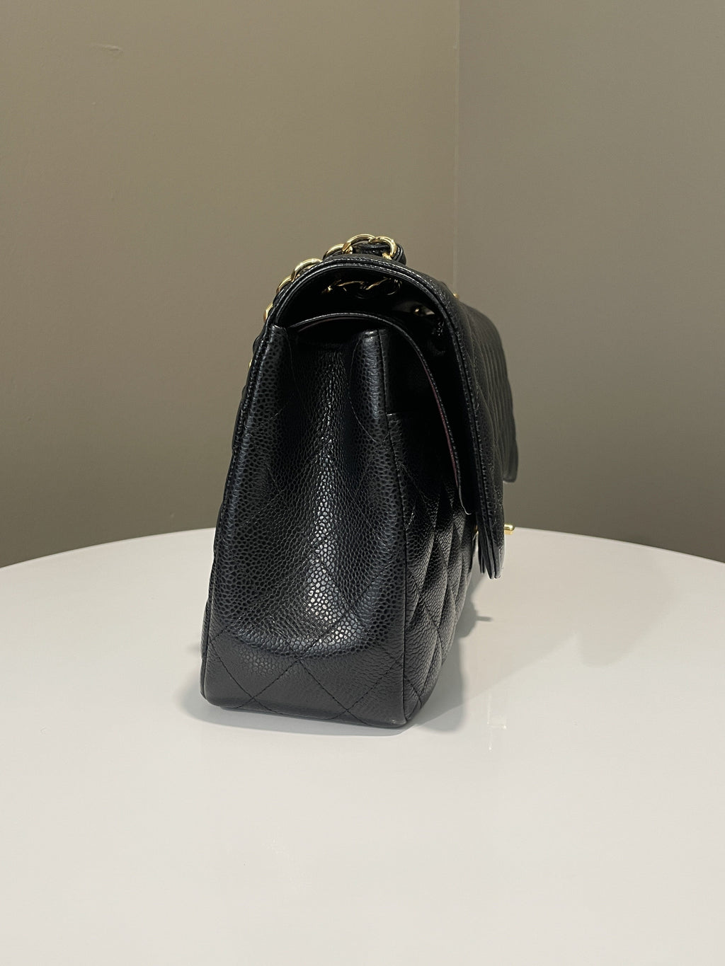 Chanel Classic Quilted Jumbo Double Flap Black Caviar