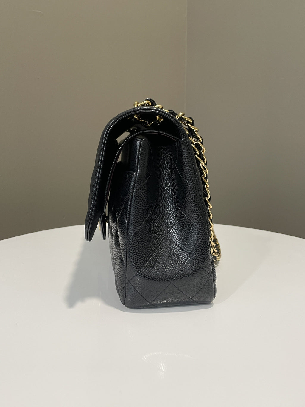 Chanel Classic Quilted Jumbo Double Flap Black Caviar
