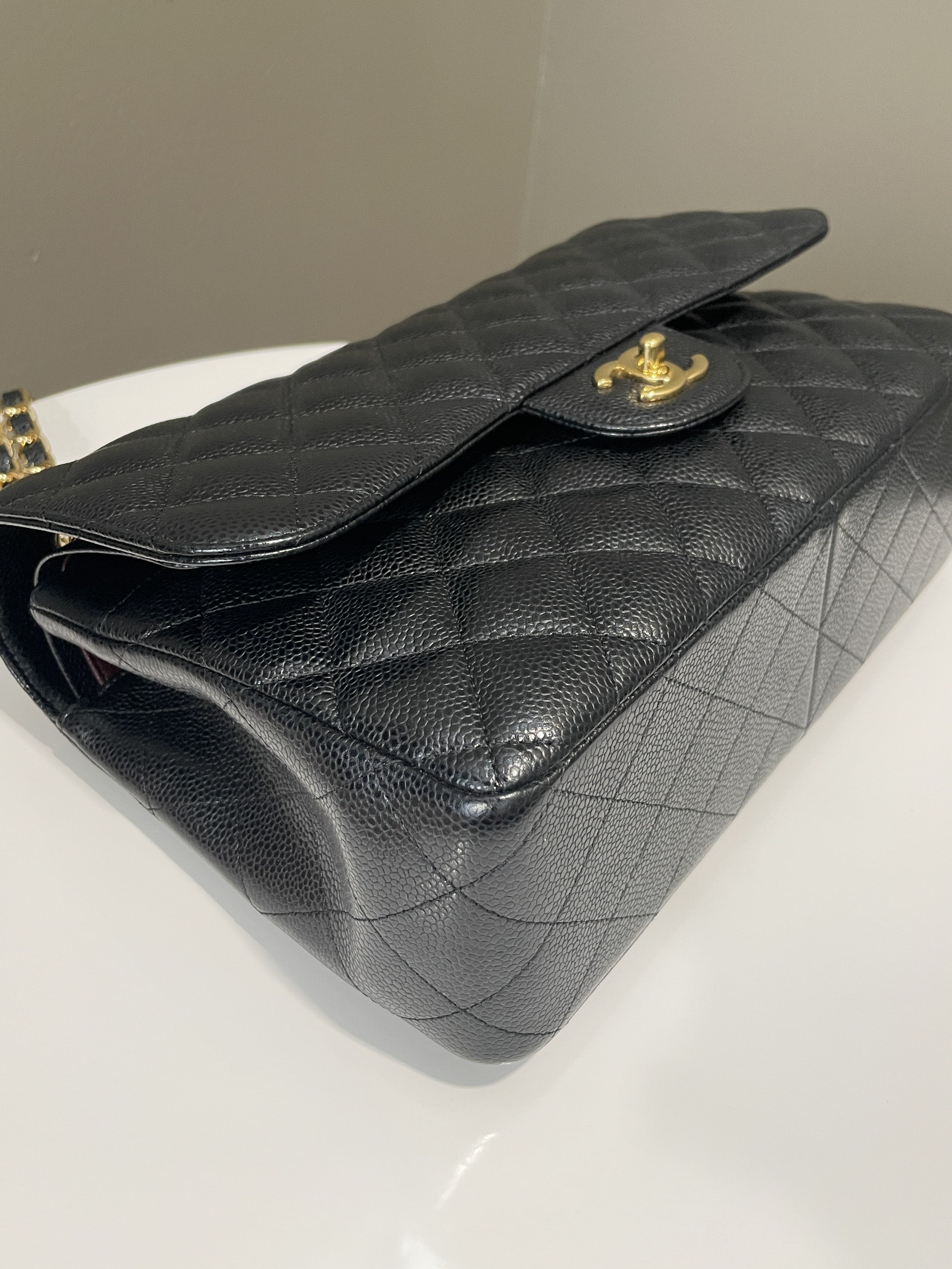 Chanel Classic Quilted Jumbo Double Flap Black Caviar