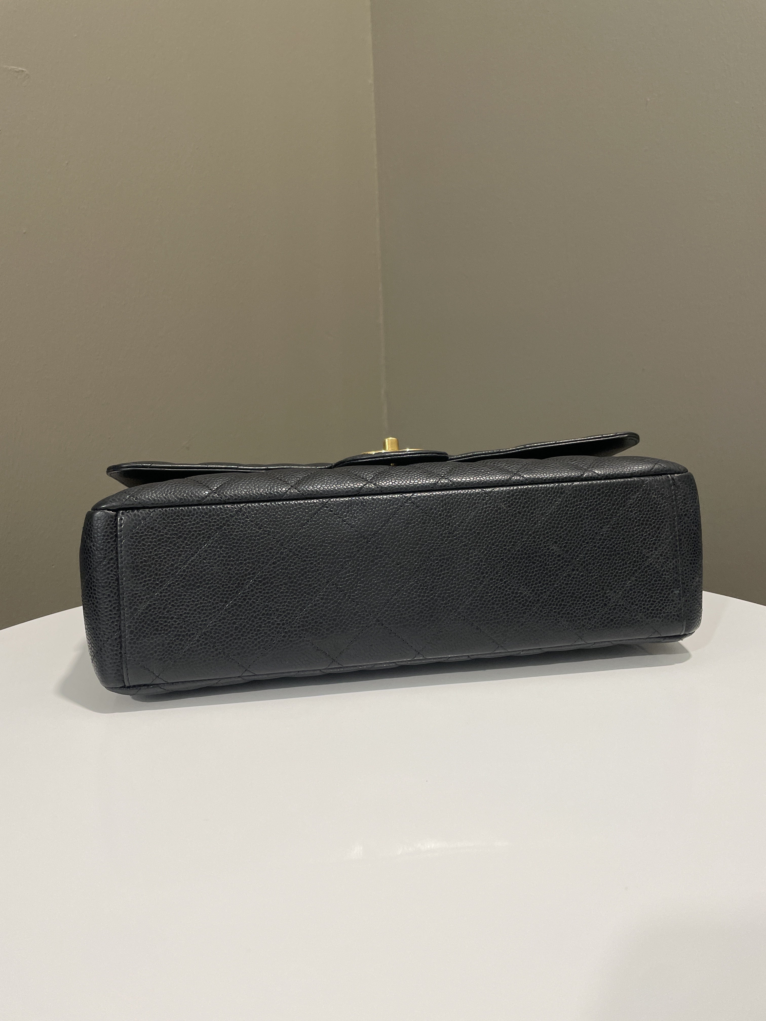 Chanel Classic Quilted Maxi Double Flap Black Caviar
