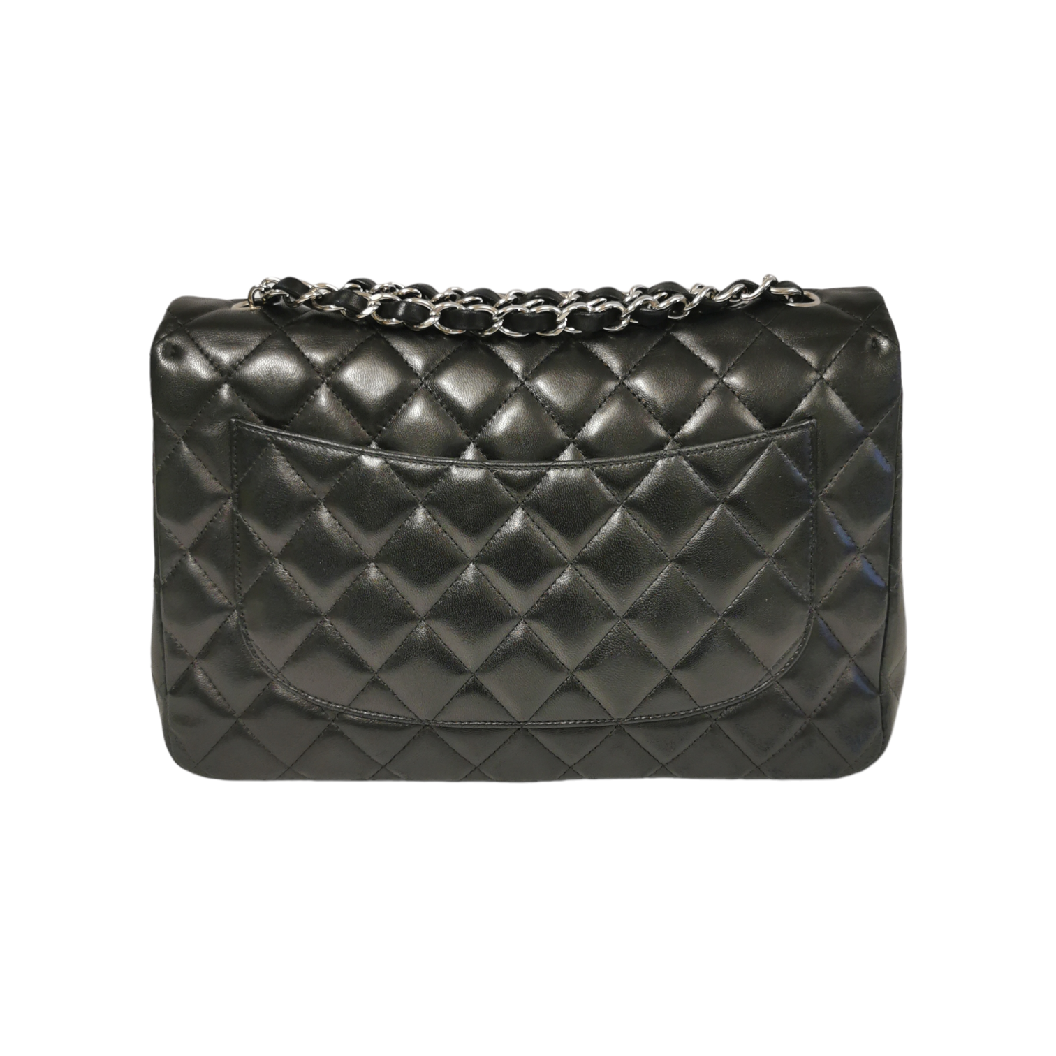 Chanel Classic Single Flap Jumbo Black Lambskin SiLouis Vuittoner