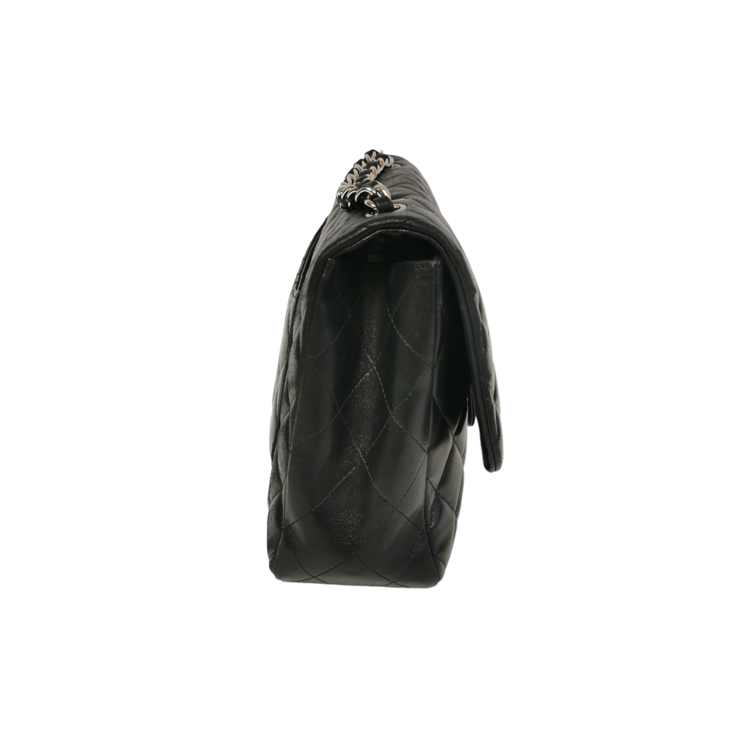 Chanel Classic Single Flap Jumbo Black Lambskin SiLouis Vuittoner