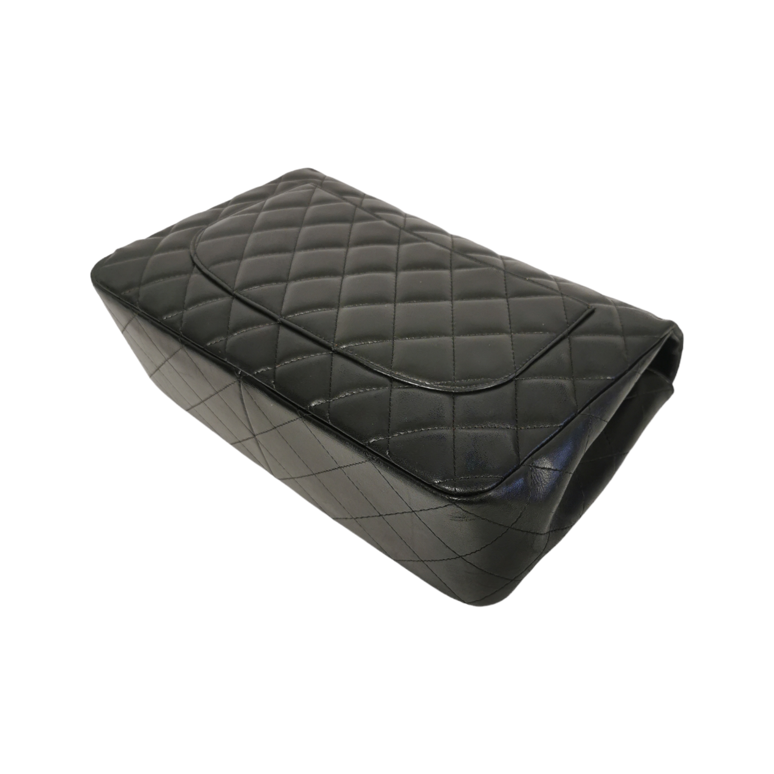 Chanel Classic Single Flap Jumbo Black Lambskin SiLouis Vuittoner
