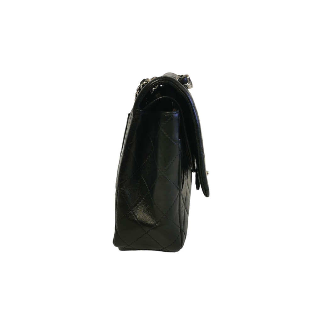 Chanel Classic Double Flap Medium Black Lambskin SiLouis Vuittoner