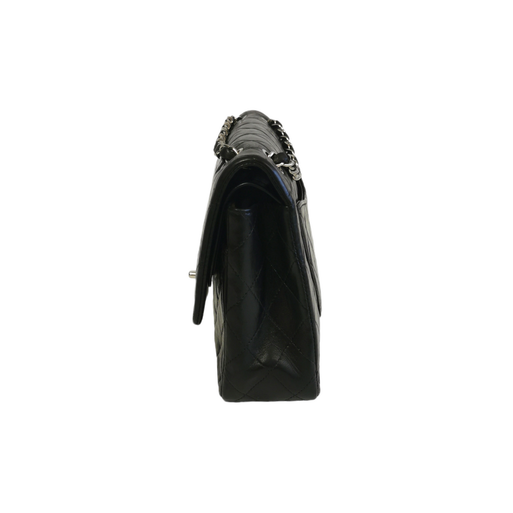 Chanel Classic Double Flap Medium Black Lambskin SiLouis Vuittoner