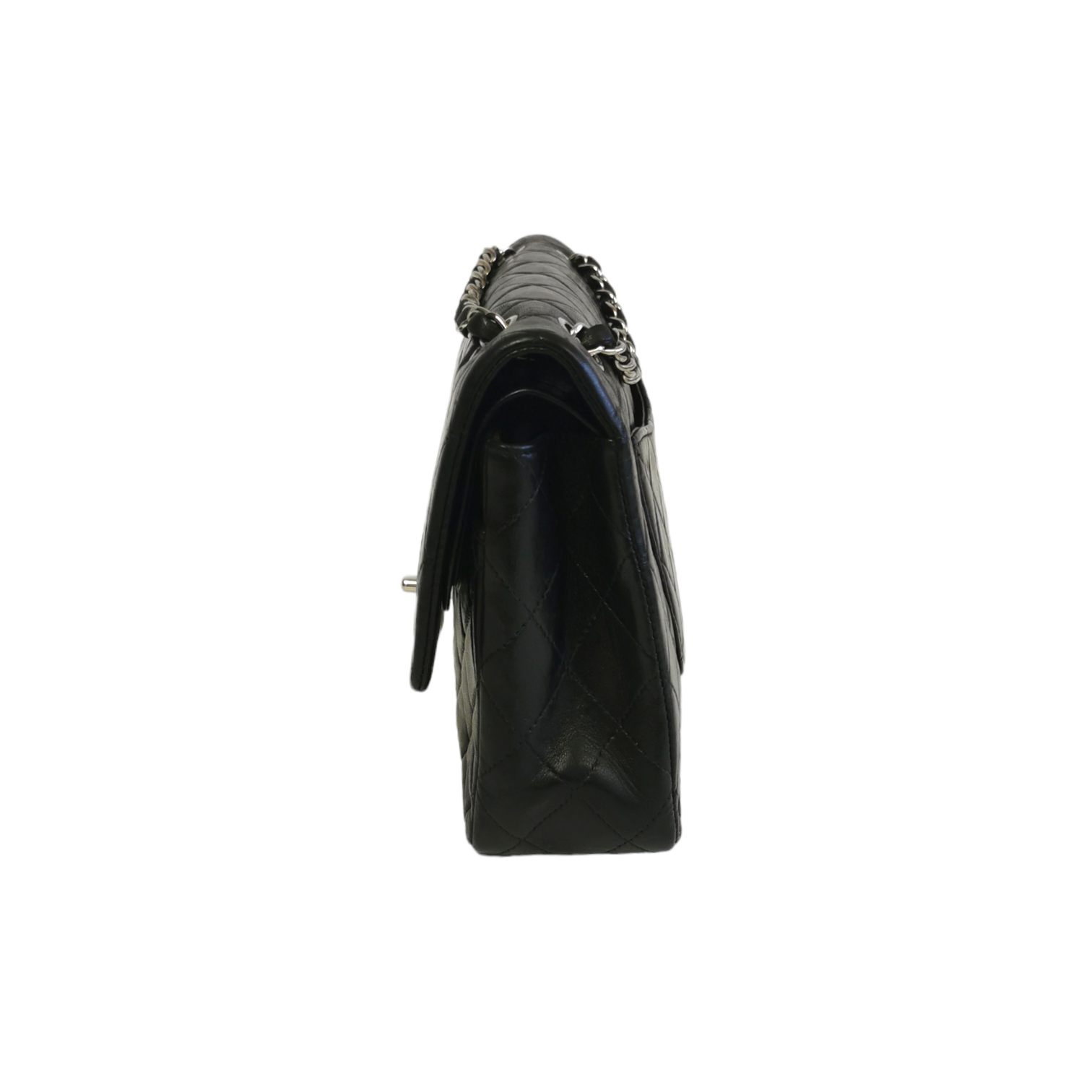 Chanel Classic Double Flap Medium Black Lambskin SiLouis Vuittoner