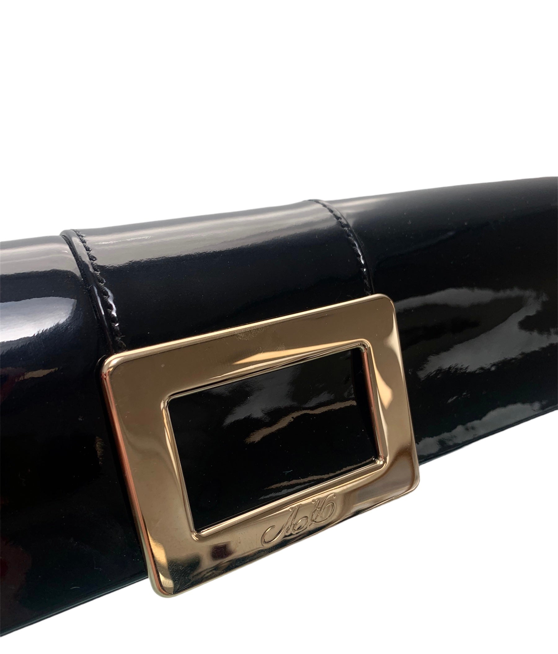Roger Vivier Black Patent Leather Clutch