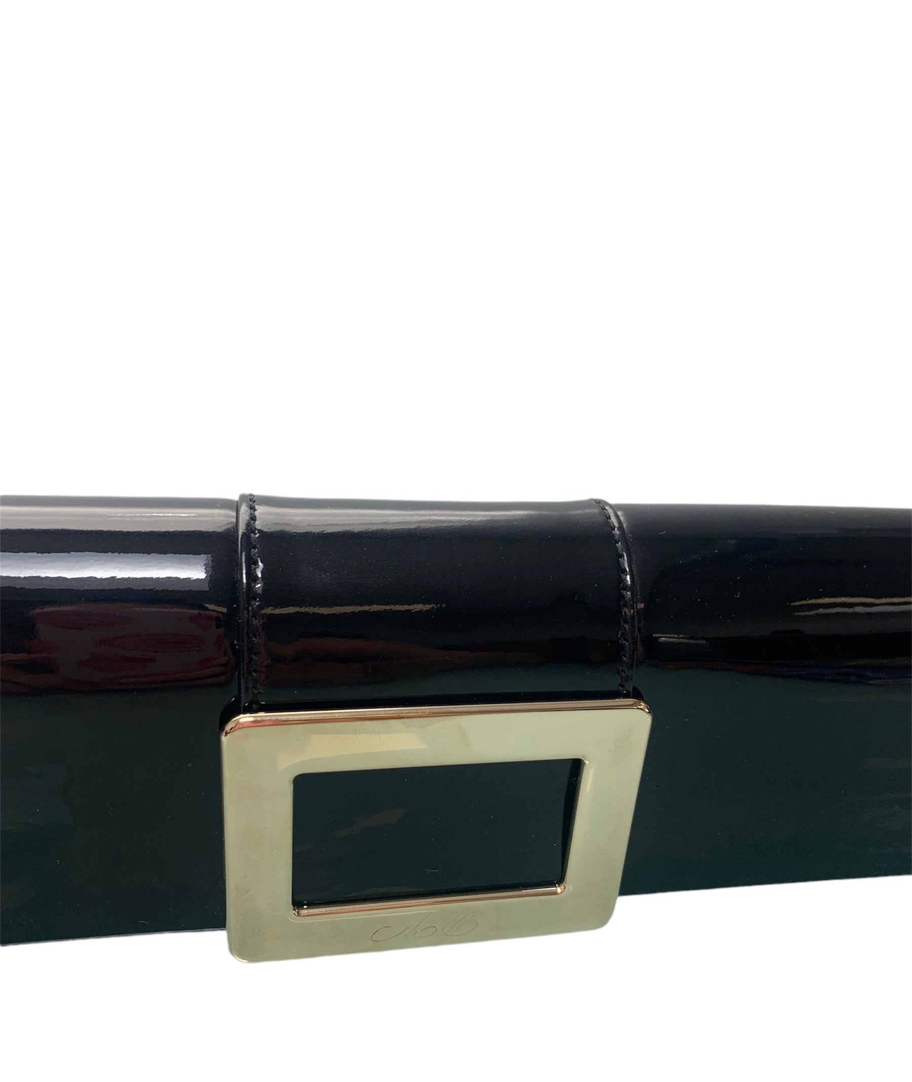 Roger Vivier Black Patent Leather Clutch