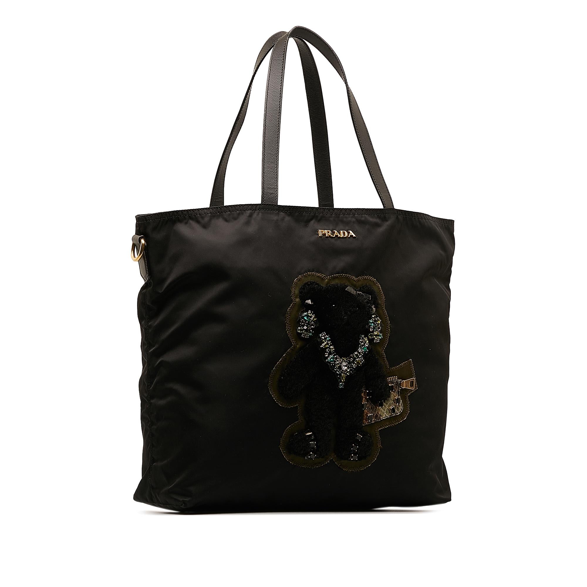 Prada Beijing Olympics Teddy Bear Tessuto Tote Bag (SHG-ITCLxp)