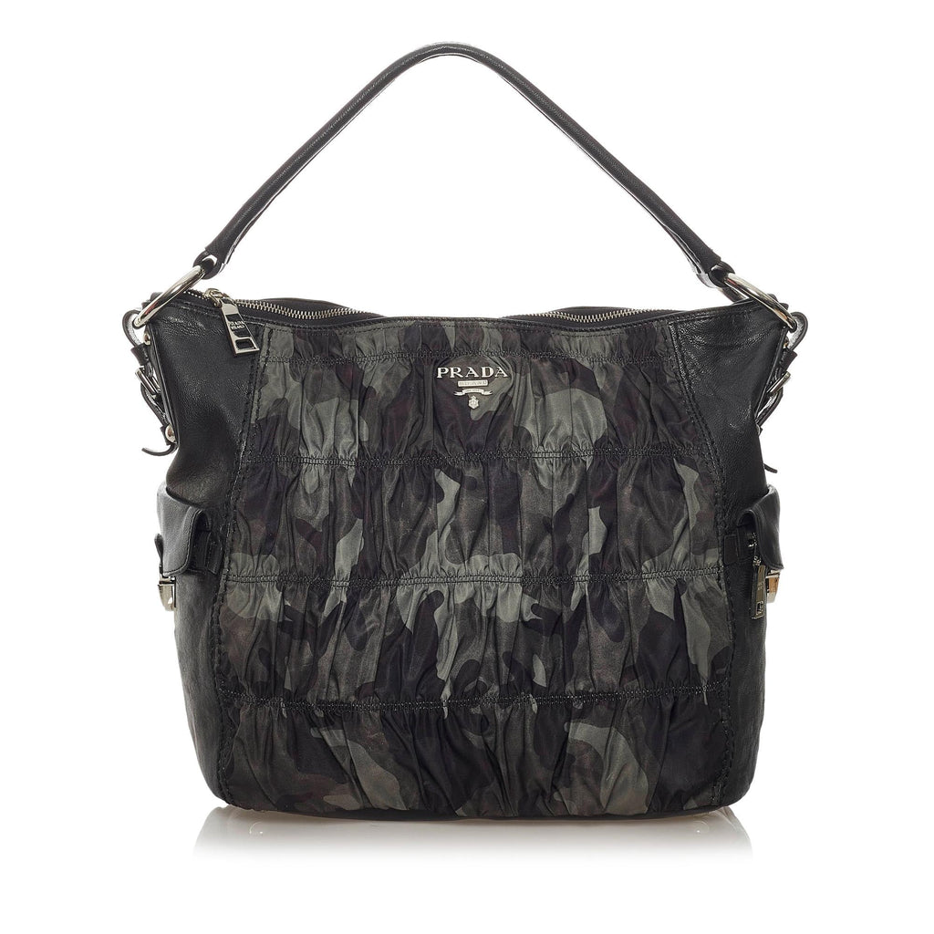 Prada Camouflage Tessuto Gaufre Tote Bag (SHG-29200)