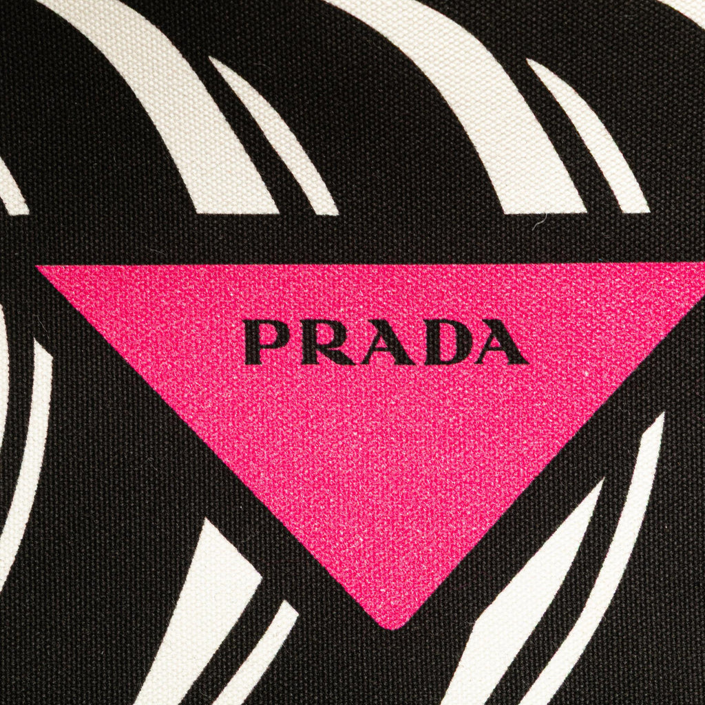 Prada Canapa Banana Print Tote