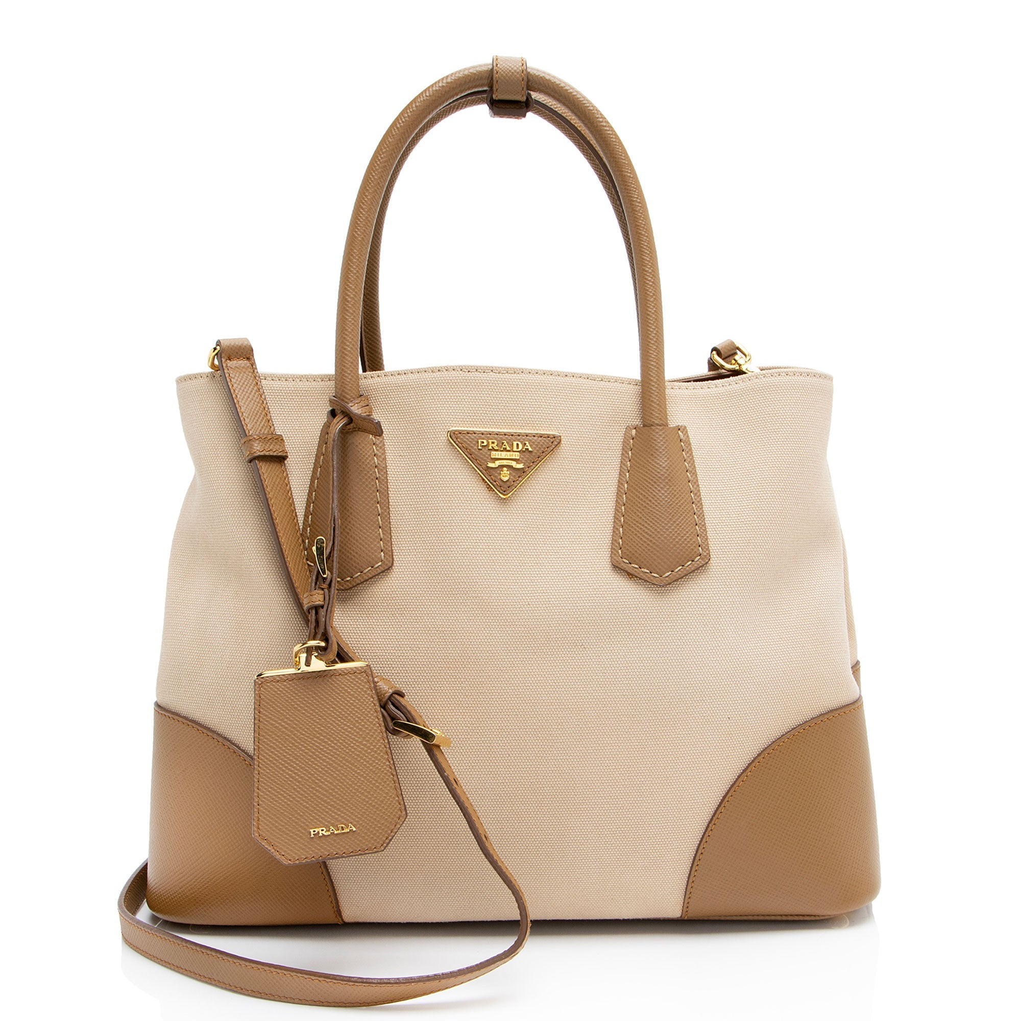 Prada Canapa Calfskin City Tote