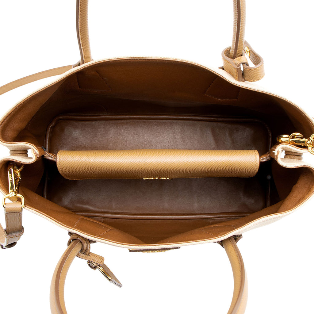 Prada Canapa Calfskin City Tote