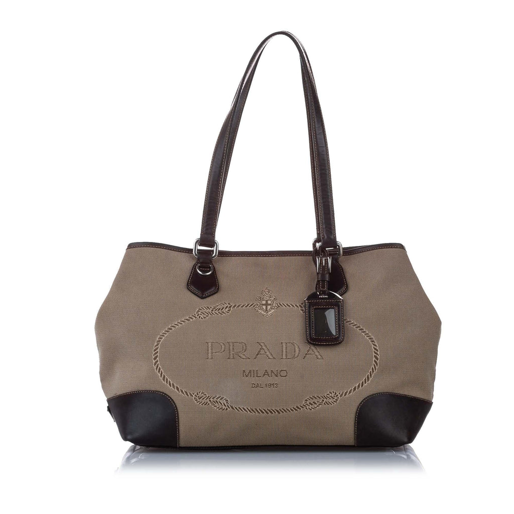 Prada Canapa Canvas Tote Bag (SHG-14758)