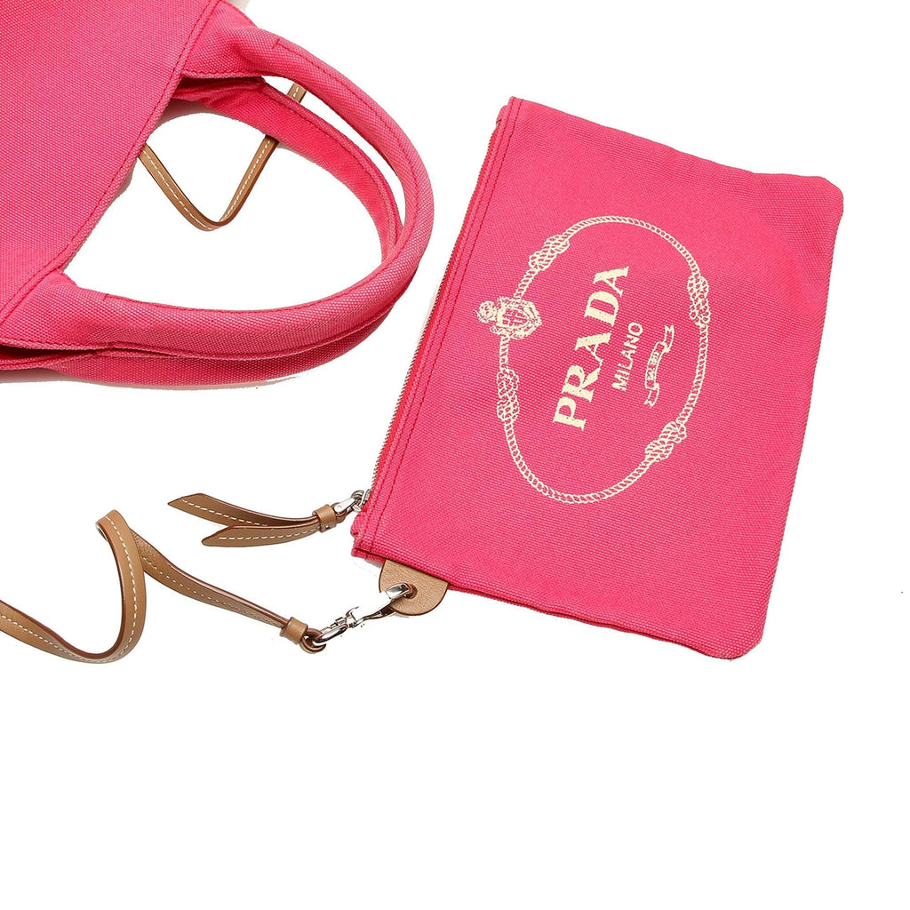 Prada Canapa Logo Canvas Tote Bag (SHG-14396)