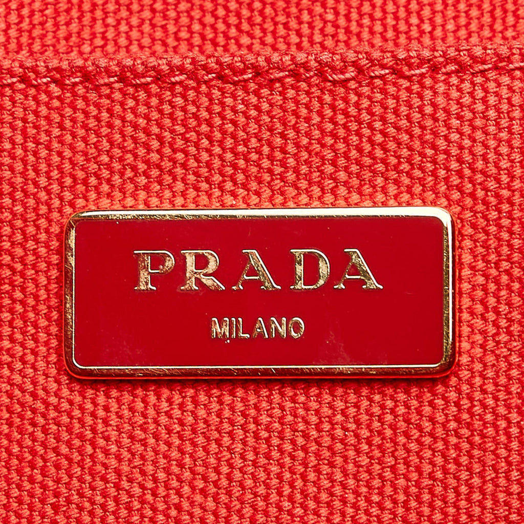 Prada Canapa Logo Canvas Tote Bag (SHG-27786)