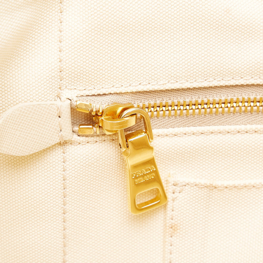 Prada Canapa Logo Canvas Tote Bag (SHG-27798)