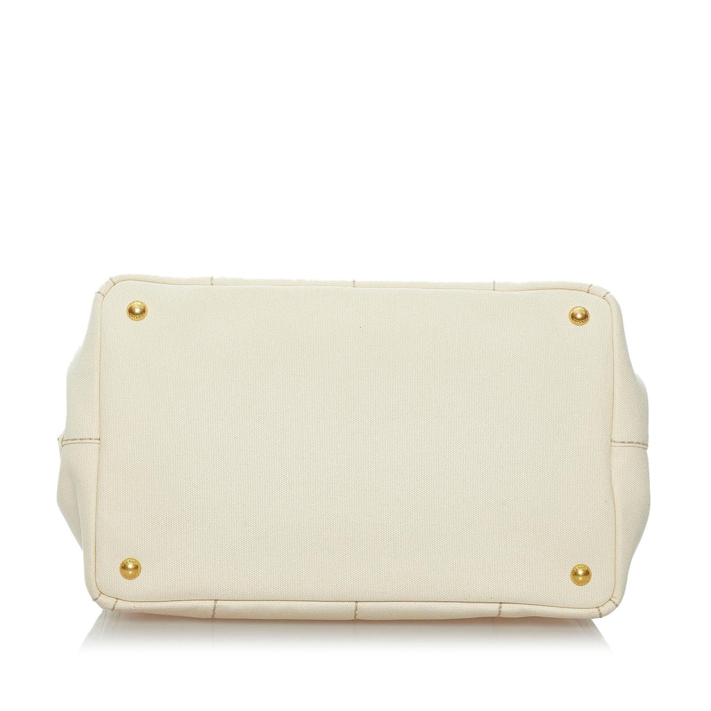Prada Canapa Logo Canvas Tote Bag (SHG-29655)