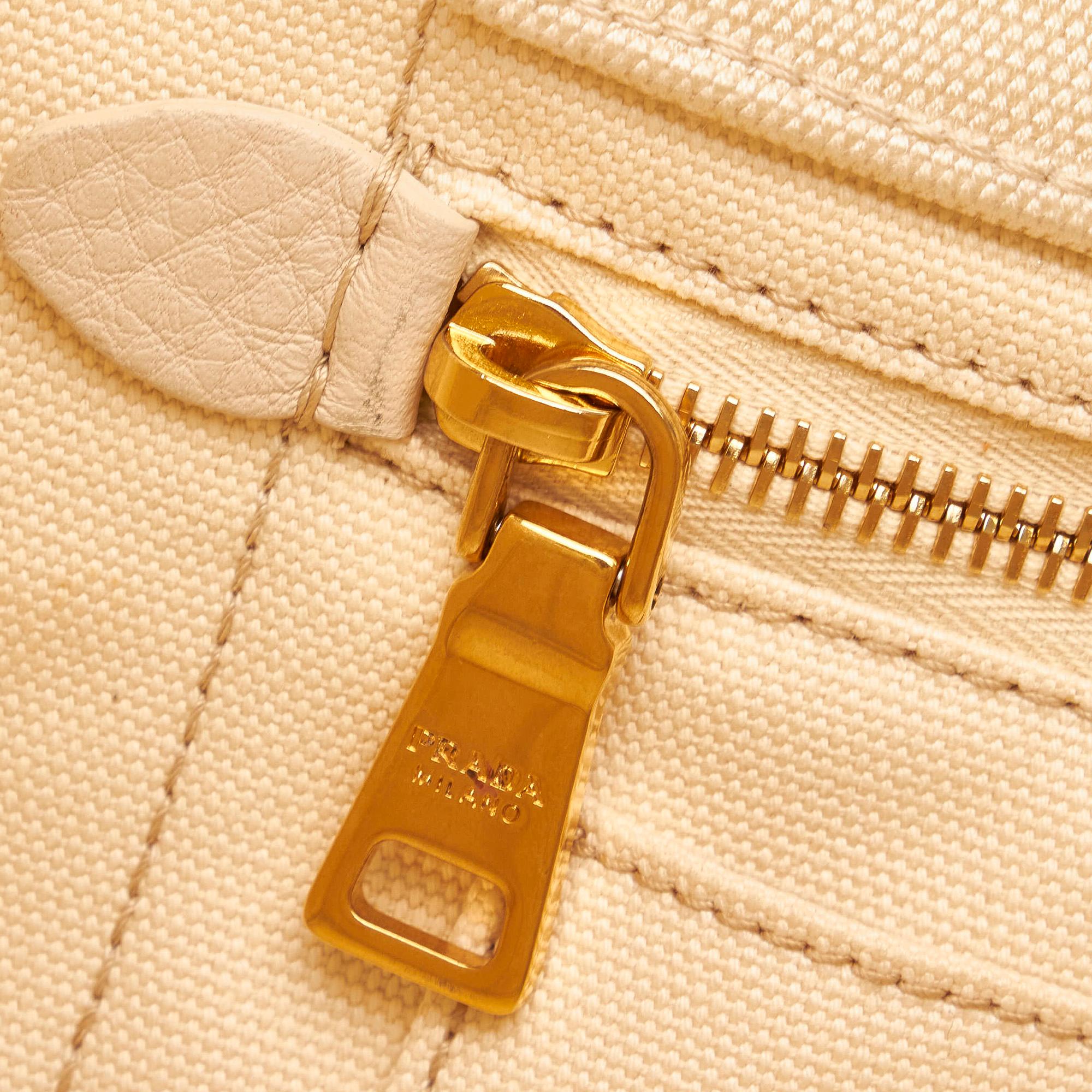 Prada Canapa Logo Canvas Tote Bag (SHG-29655)