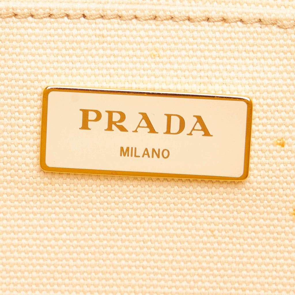 Prada Canapa Logo Canvas Tote Bag (SHG-29655)