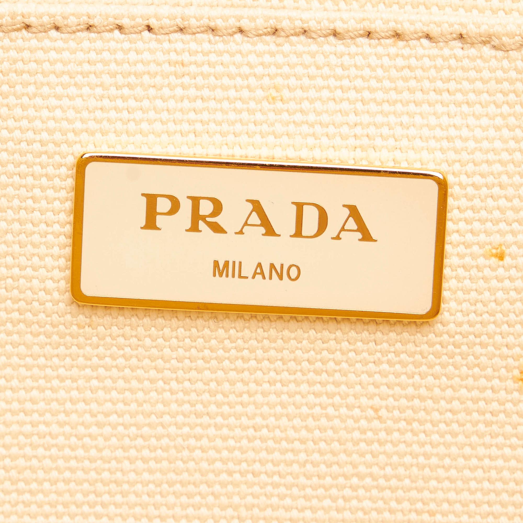 Prada Canapa Logo Canvas Tote Bag (SHG-29655)