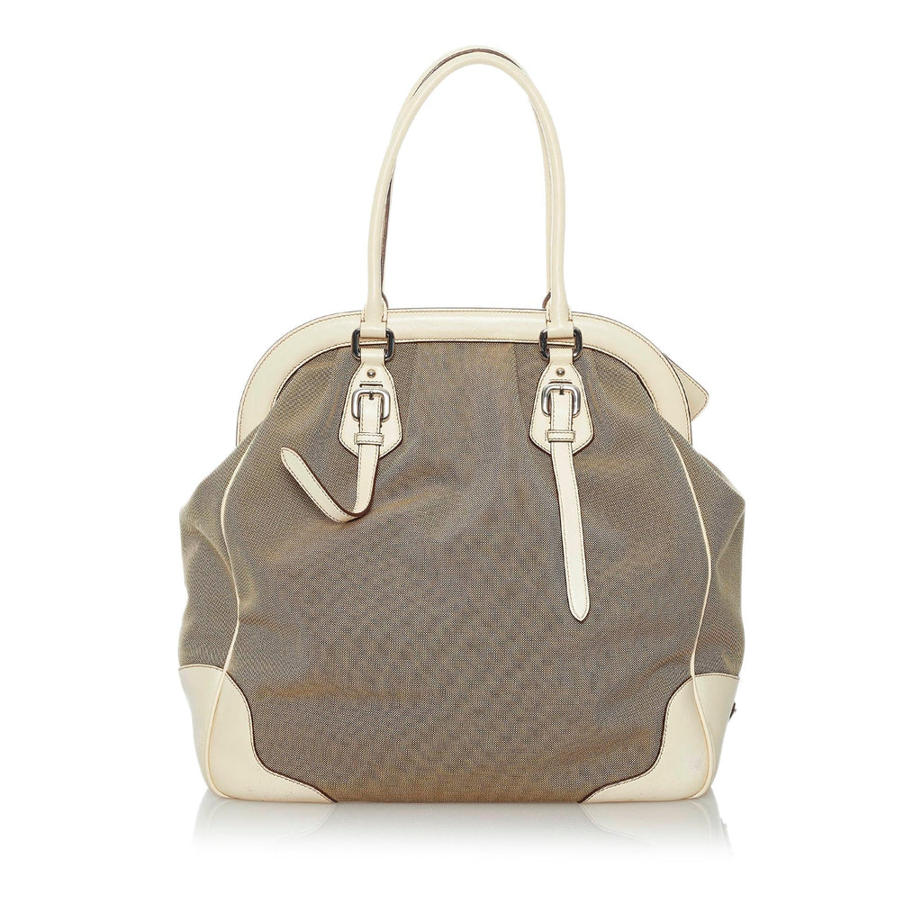 Prada Canapa Logo Canvas Tote Bag (SHG-30280)