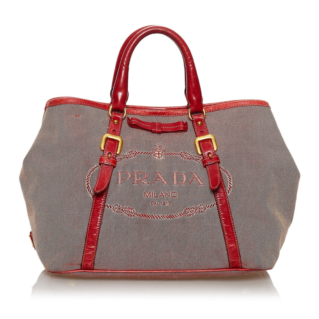 Prada Canapa Logo Canvas Tote Bag (SHG-30601)