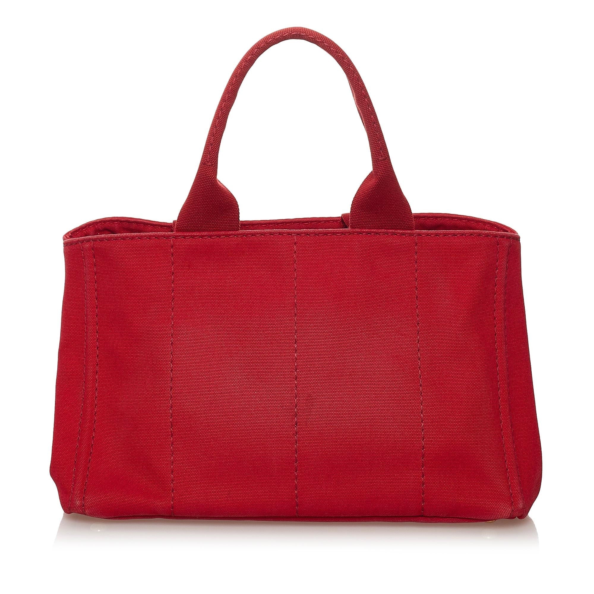 Prada Canapa Logo Canvas Tote Bag (SHG-32646)