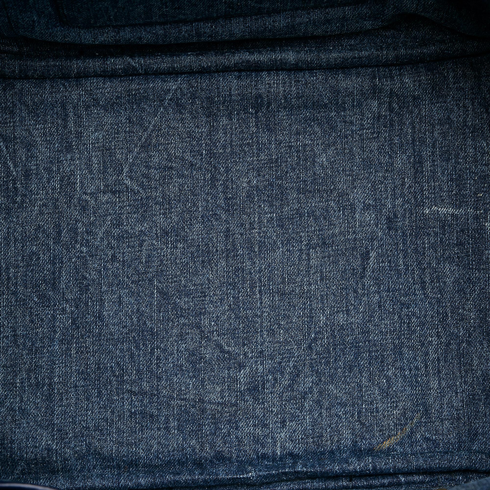 Prada Canapa Logo Denim Tote Bag (SHG-29654)