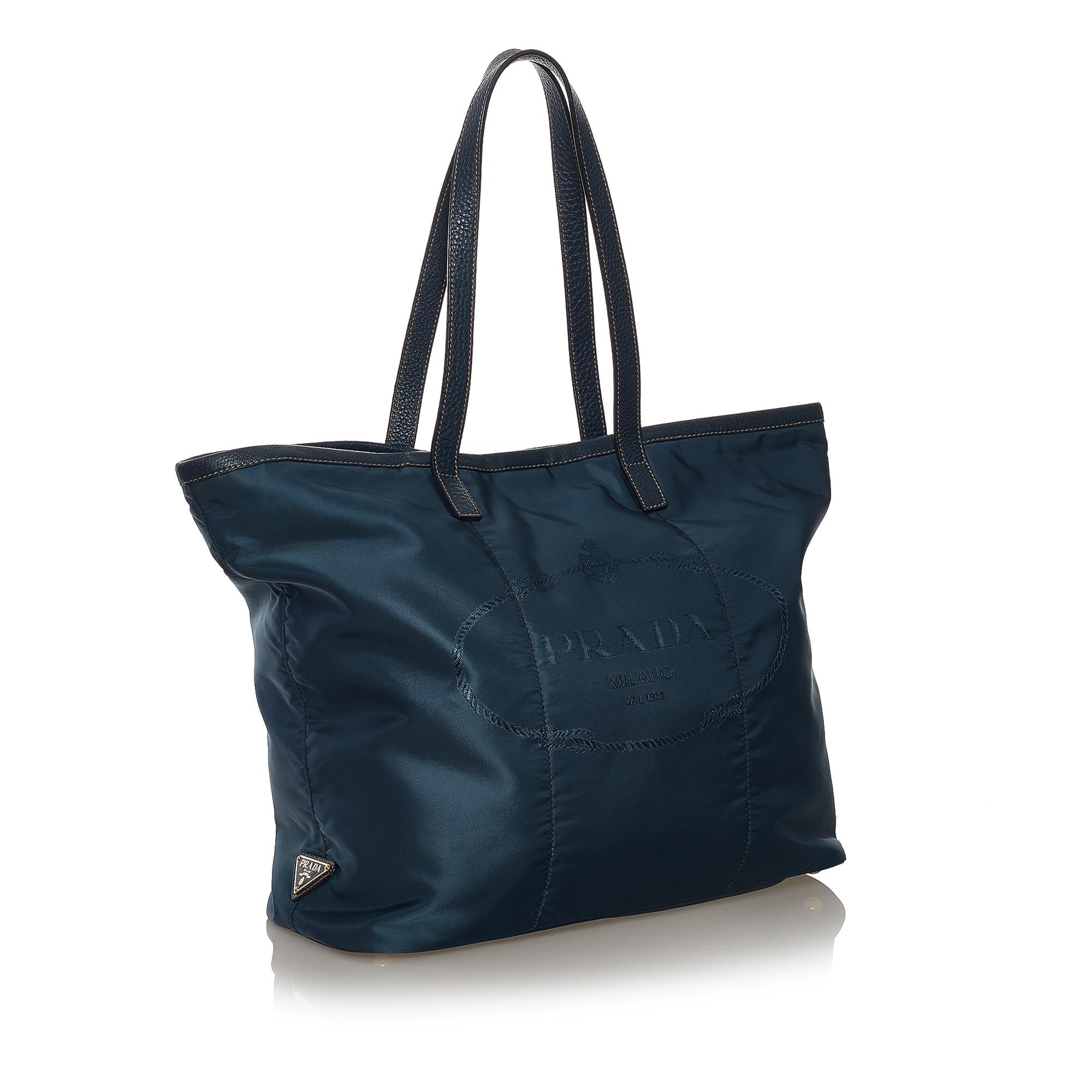Prada Canapa Logo Nylon Tote Bag (SHG-34083)