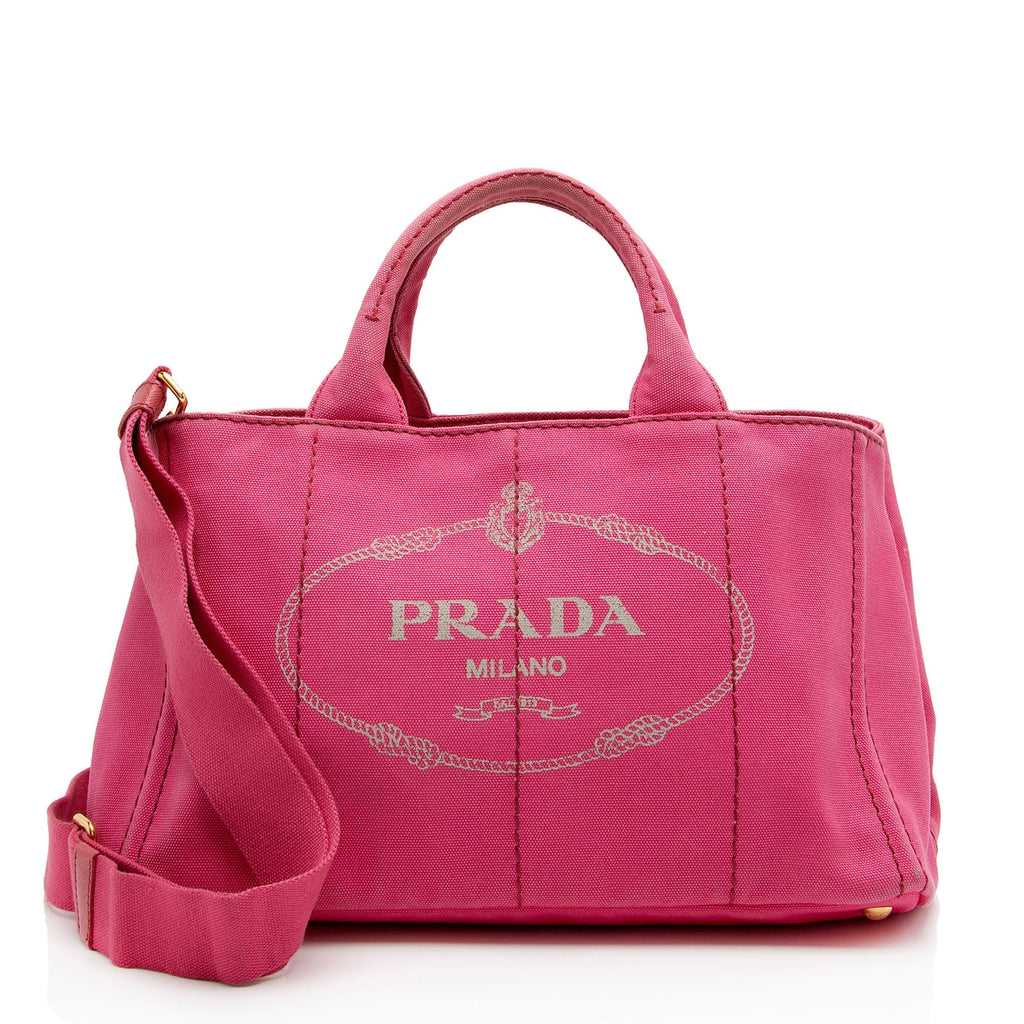 Prada Canapa Logo Shopping Tote (SHF-TjCWSj)