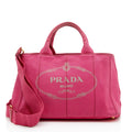 Prada Canapa Logo Shopping Tote (SHF-TjCWSj)