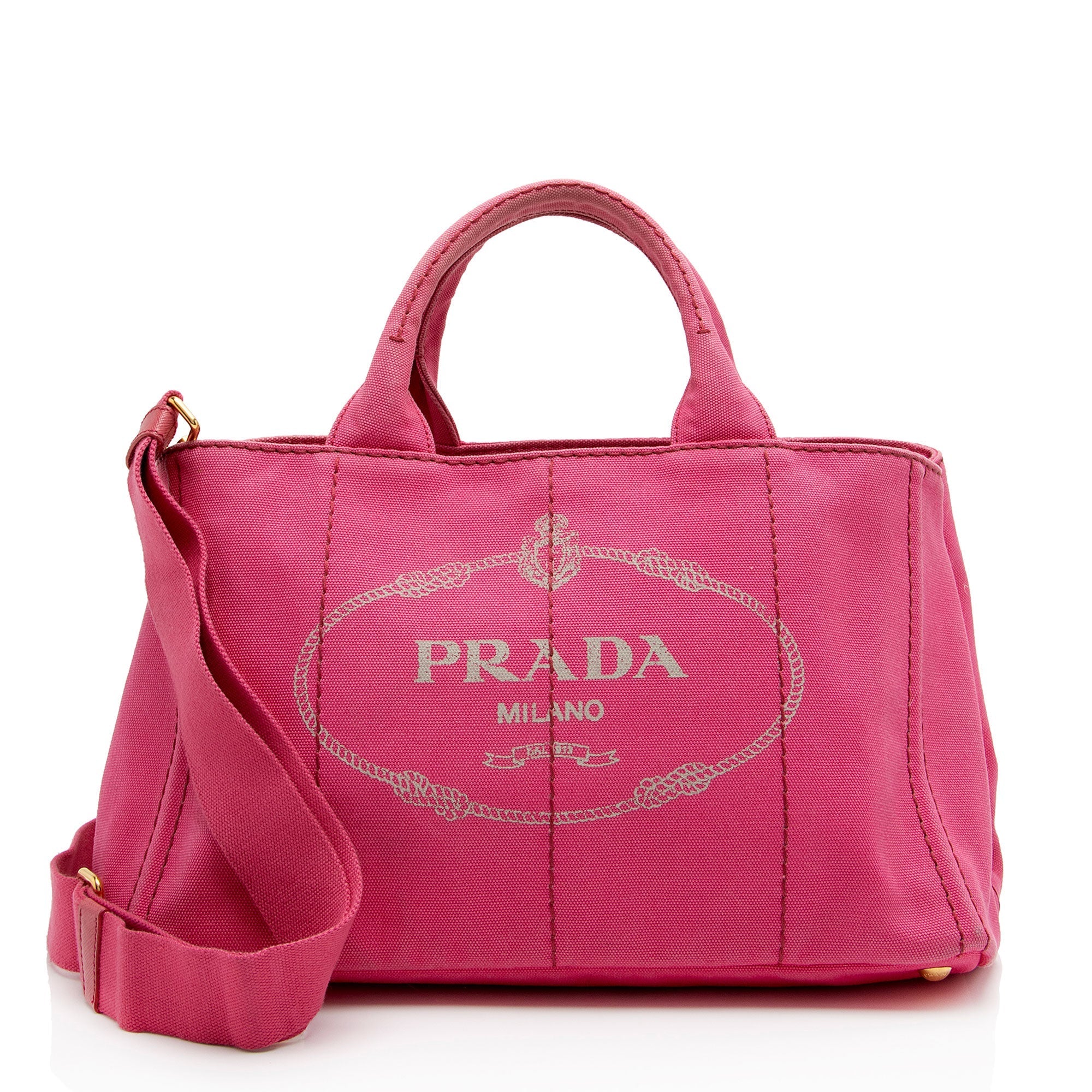 Prada Canapa Logo Shopping Tote (SHF-TjCWSj)