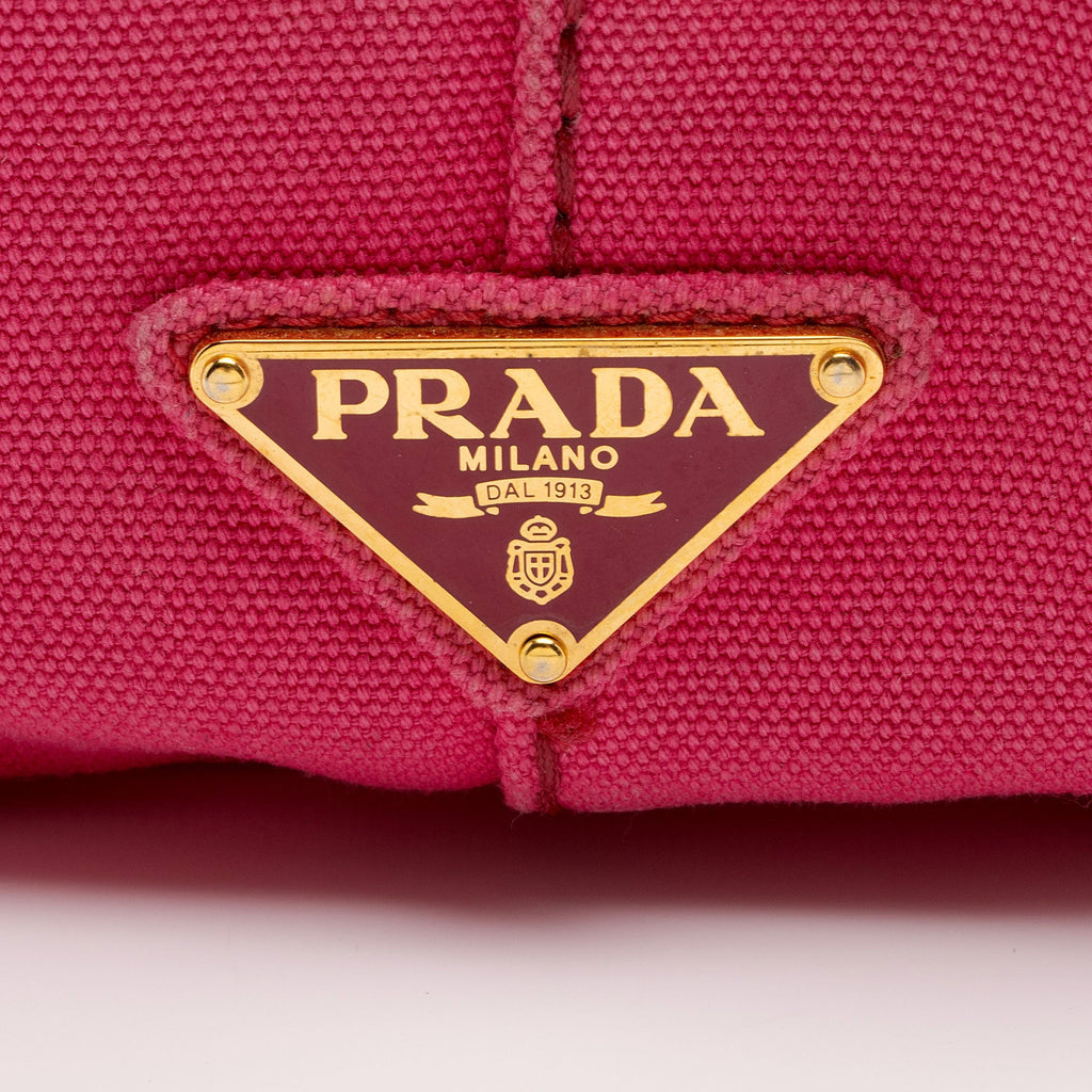 Prada Canapa Logo Shopping Tote (SHF-TjCWSj)