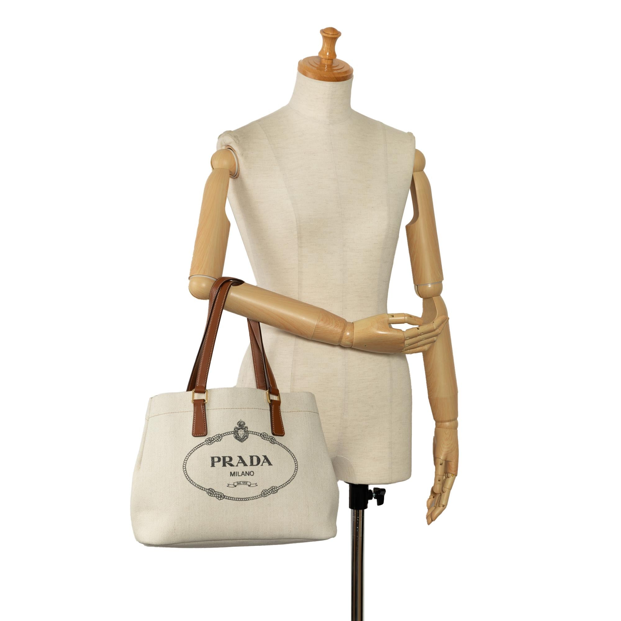 Prada Canapa Logo Tote Bag (SHG-ONkbKJ)