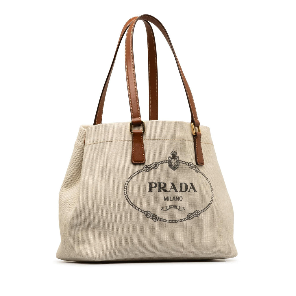 Prada Canapa Logo Tote Bag (SHG-ONkbKJ)