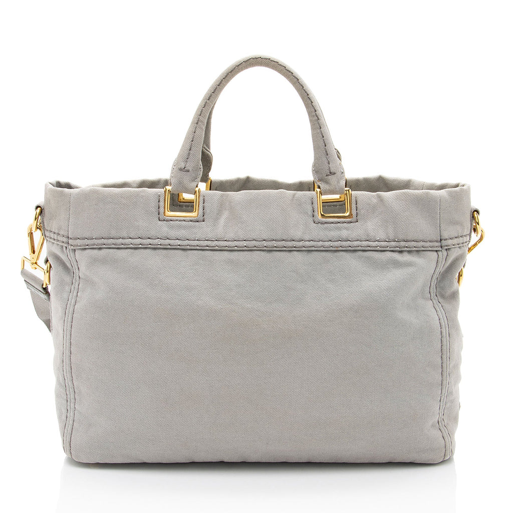 Prada Canapa Logo Weekender Tote