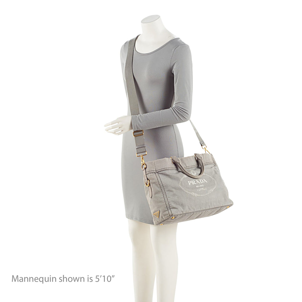 Prada Canapa Logo Weekender Tote