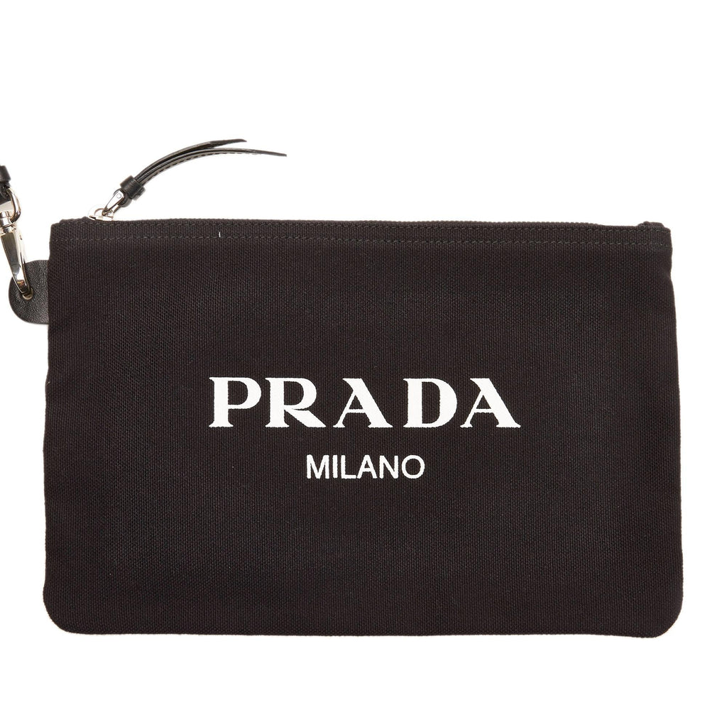 Prada Canapa Racing Logo Shopping Canvas Tote Bag (SHG-31191)