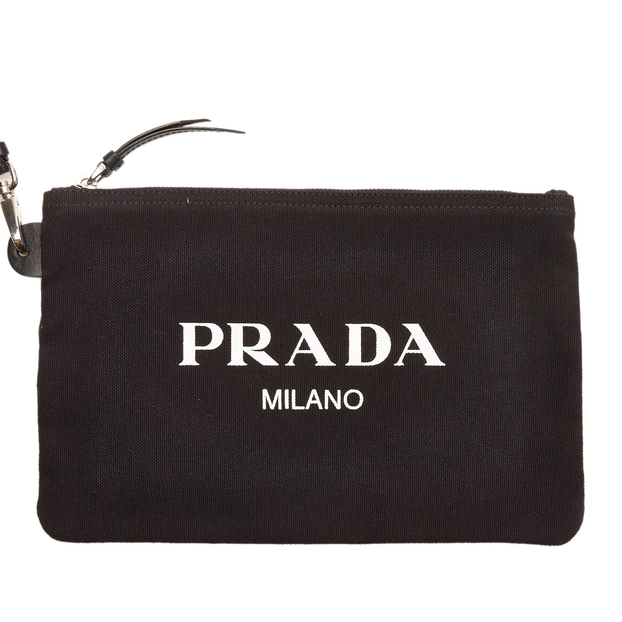 Prada Canapa Racing Logo Shopping Canvas Tote Bag (SHG-31191)