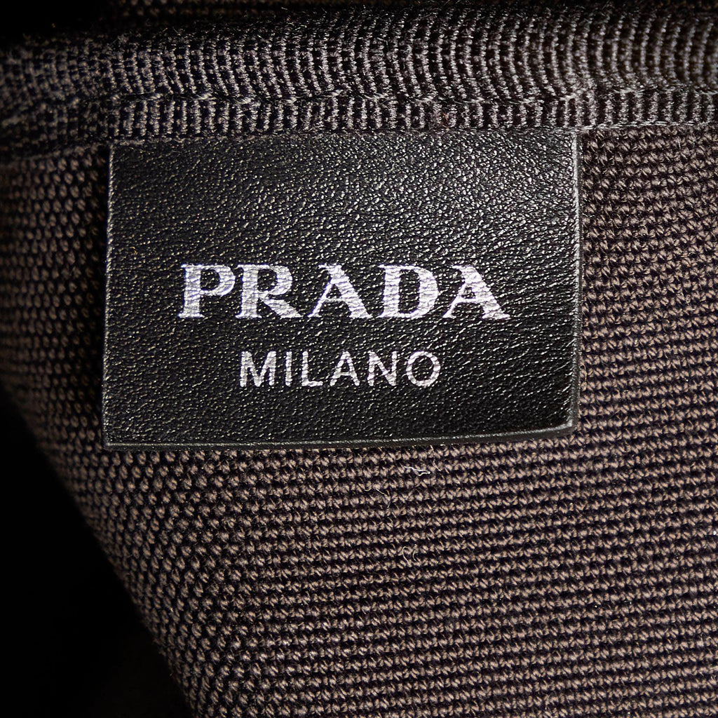Prada Canapa Racing Logo Shopping Canvas Tote Bag (SHG-31191)