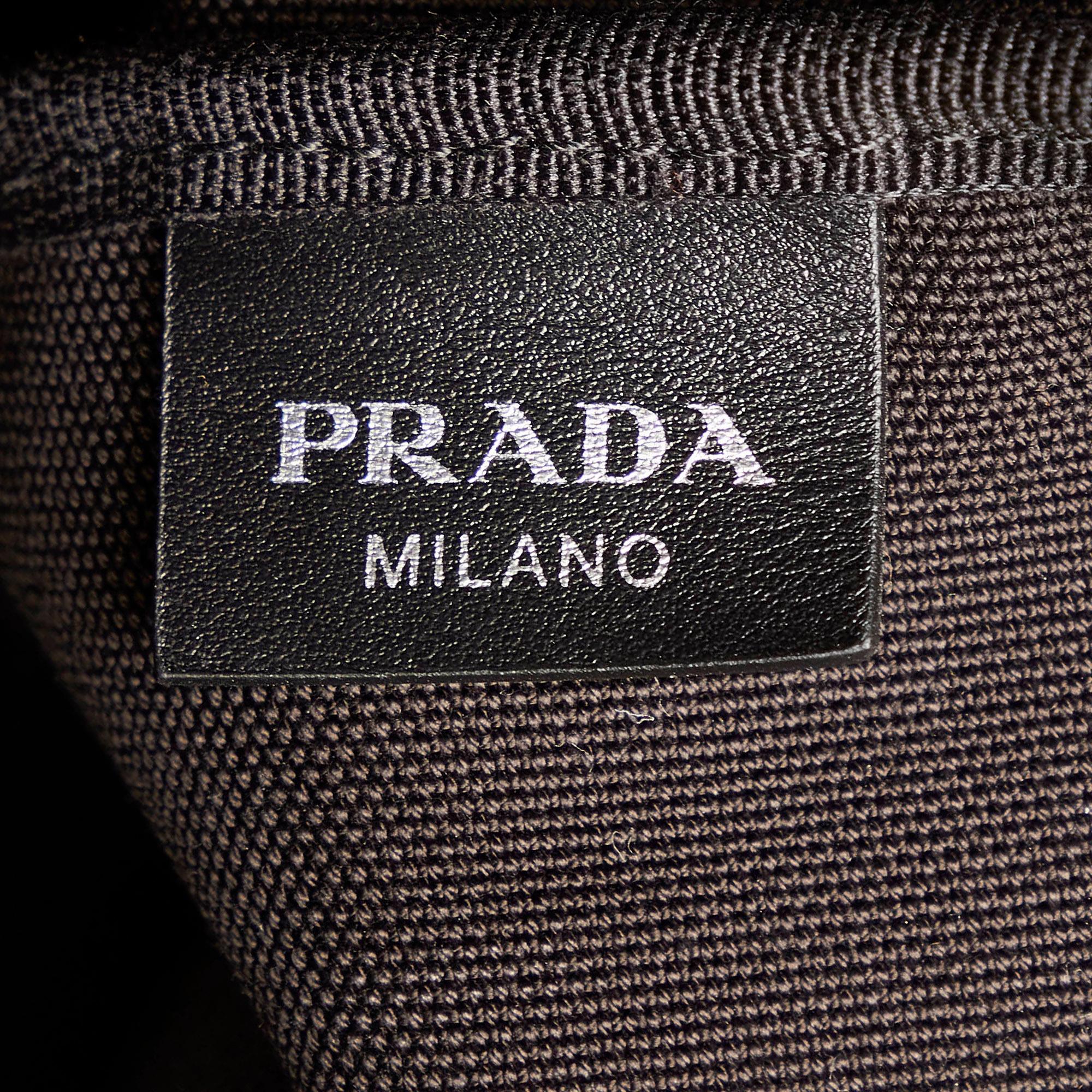 Prada Canapa Racing Logo Shopping Canvas Tote Bag (SHG-31191)