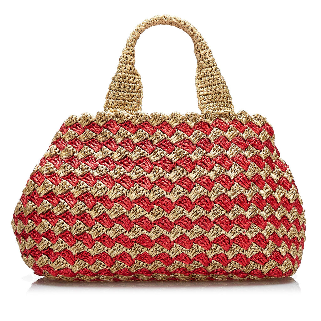 Prada Canapa Raffia Tote (SHG-NT0fM9)
