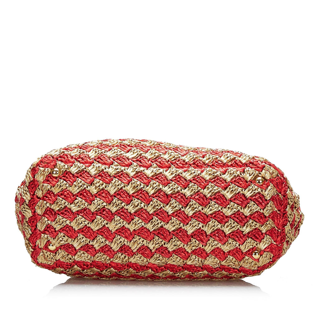 Prada Canapa Raffia Tote (SHG-NT0fM9)