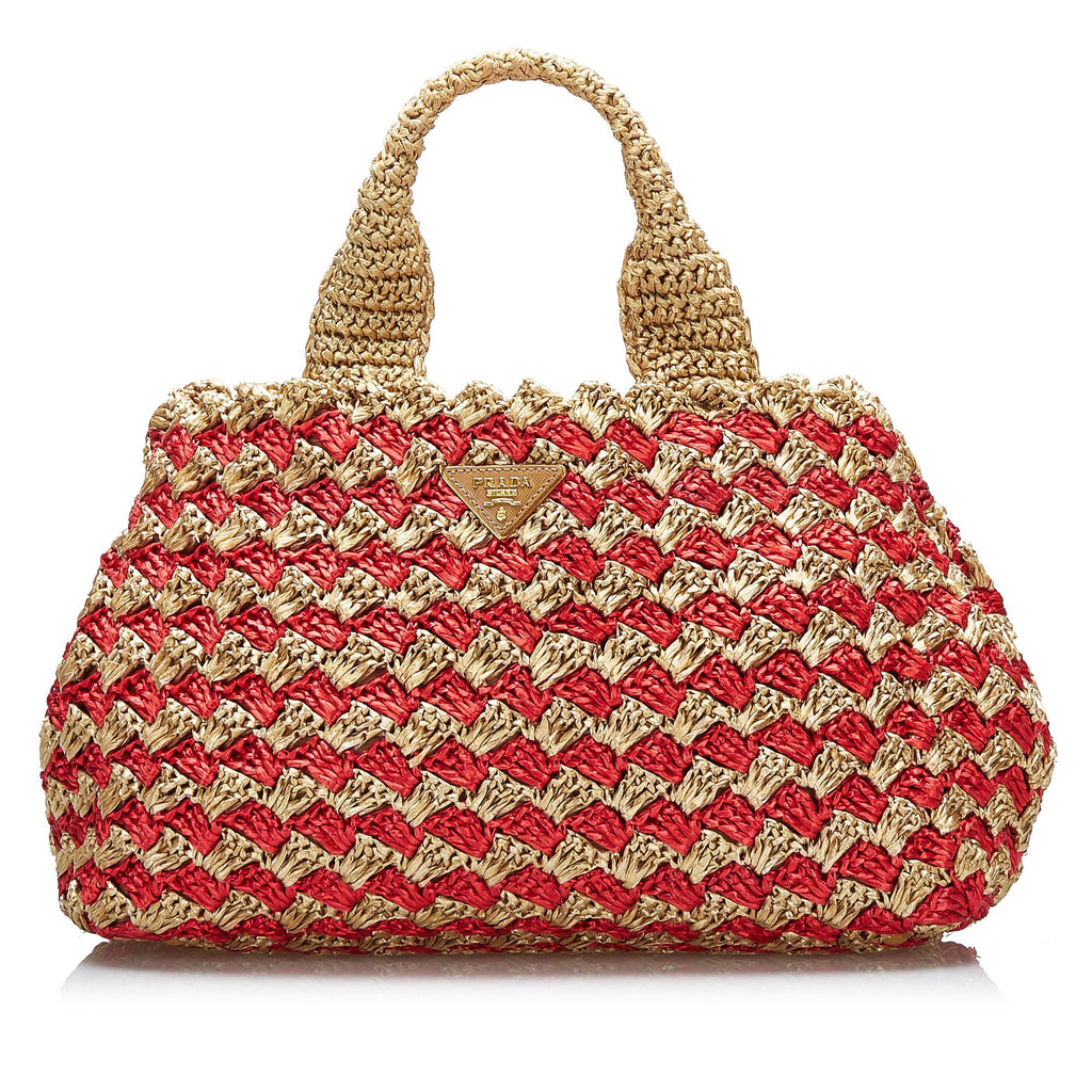 Prada Canapa Raffia Tote (SHG-NT0fM9)