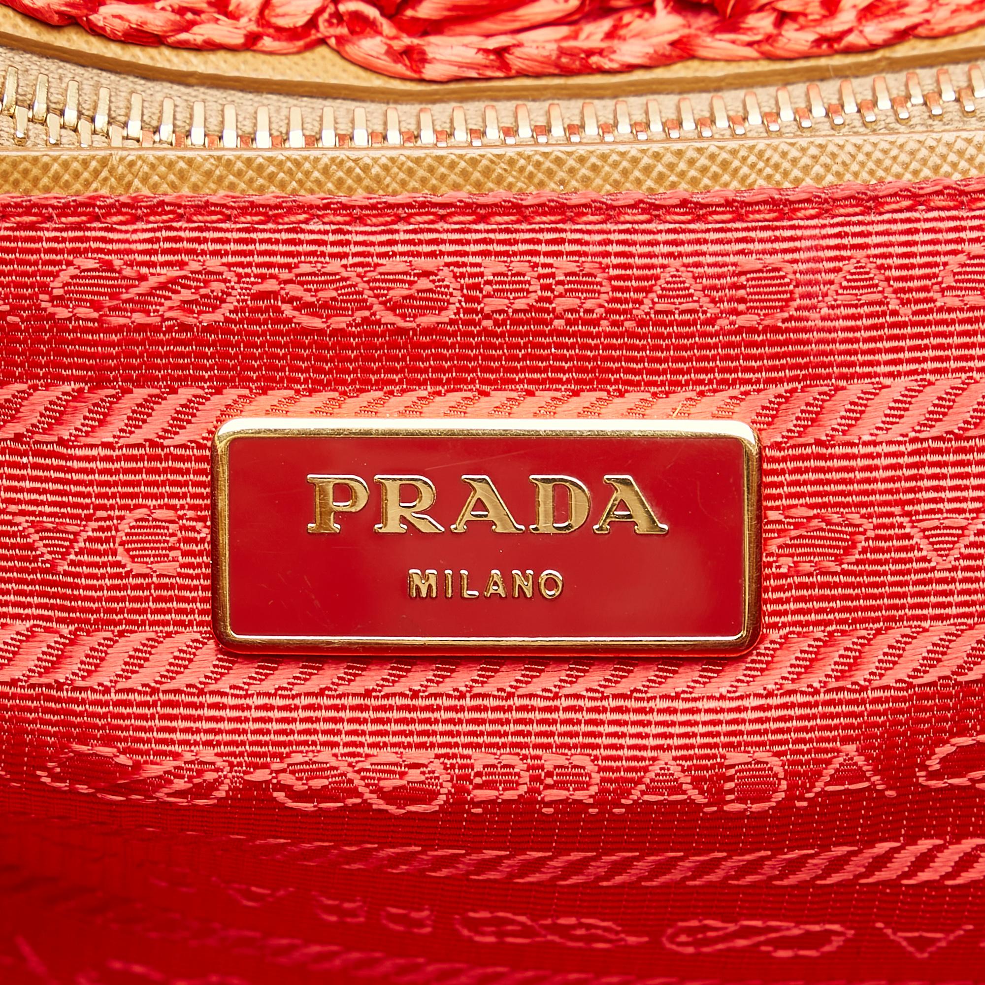Prada Canapa Raffia Tote (SHG-NT0fM9)