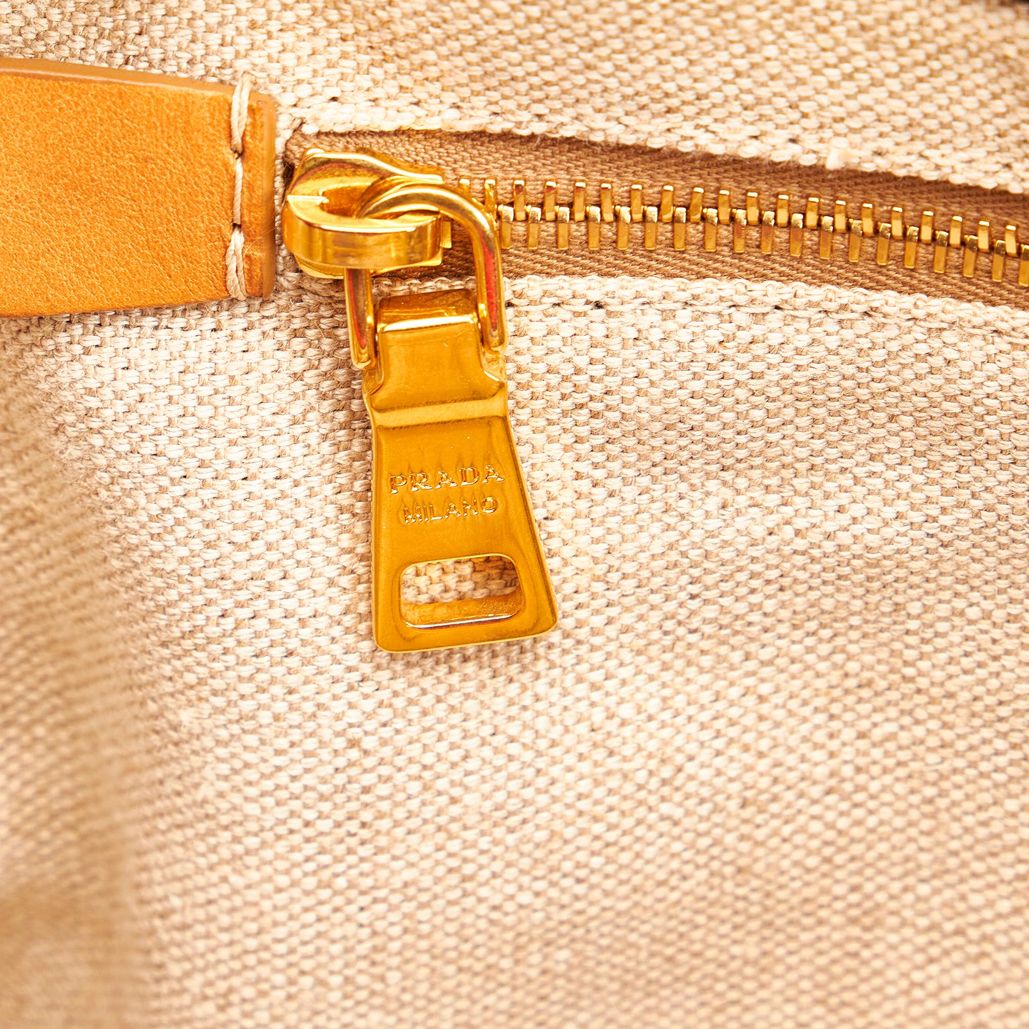 Prada Canapa Righe Stripe Tote Bag (SHG-27071)
