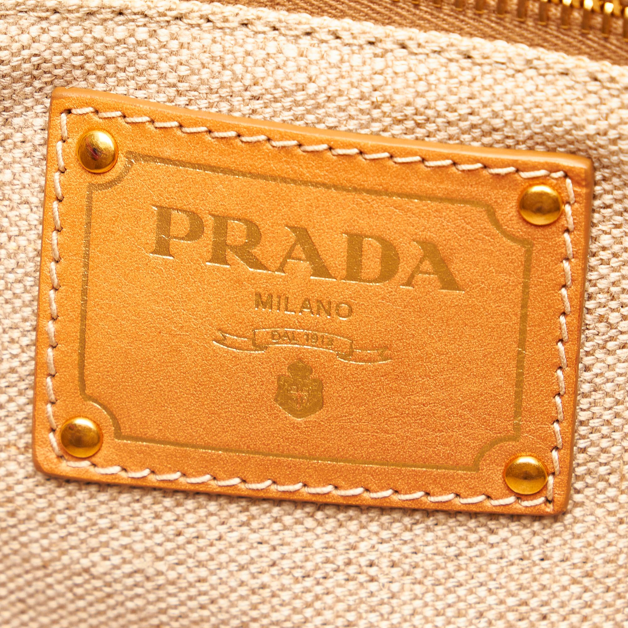 Prada Canapa Righe Stripe Tote Bag (SHG-27071)