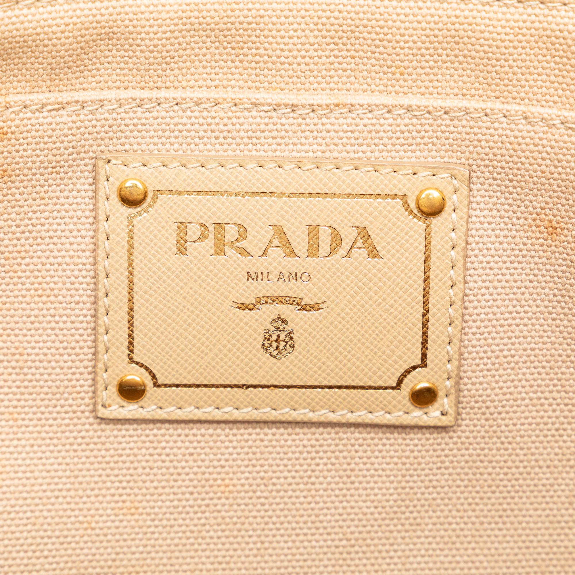 Prada Canapa Studded Dome Shopping Tote